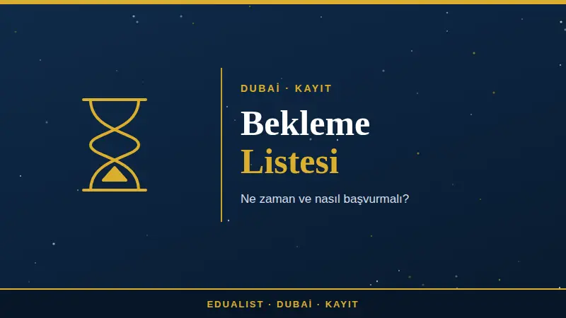 Dubai Okul Bekleme Listesi