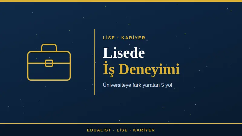 Lise Öğrencisi İş Deneyimi